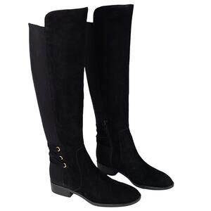 Vince Camuto Pauletta Foxy black suede tall slouchy knee boots normcore 7.5
